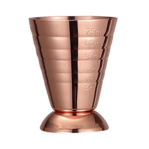 Zeo Lined (Step) Jigger 75mL - Copper