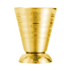 Zeo Lined (Step) Jigger 75ml Gold